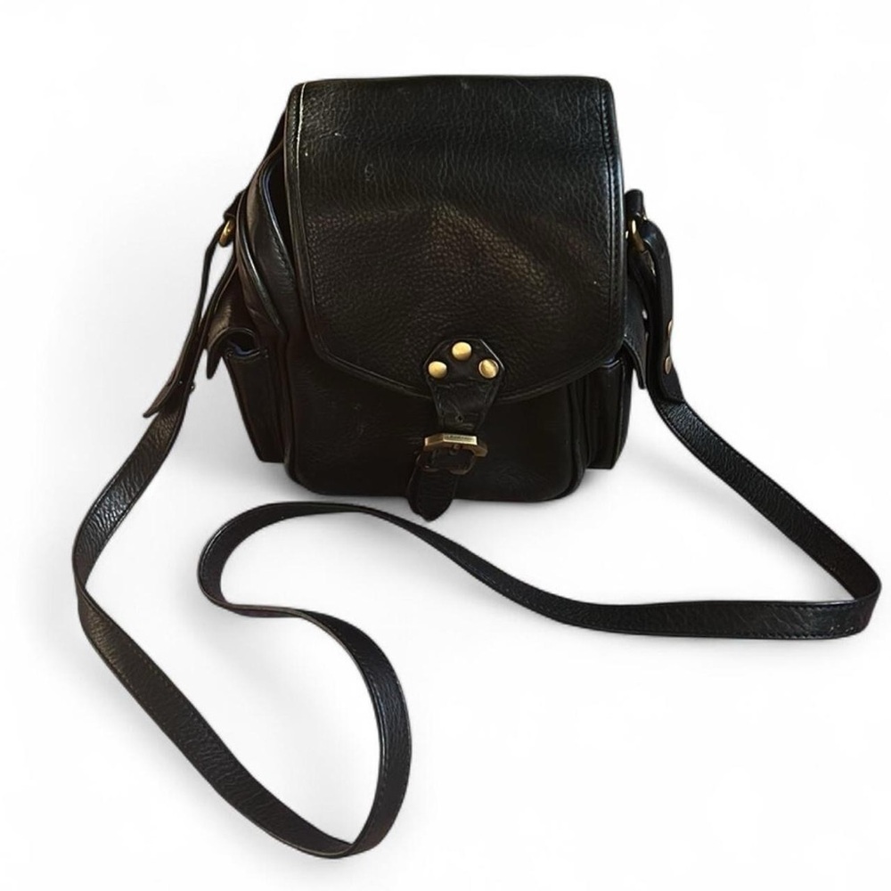 HAYDEN HARNETT LEATHER CAMERA BAG MINI BACKPACK IN BLACK